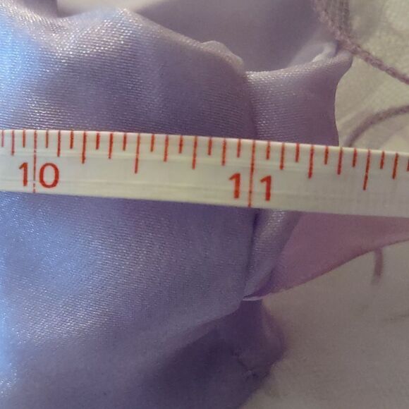 Lavender White Purple Infant Satin Tulle Applique Tutu Dress Pearl Floral Accent - Picture 11 of 11